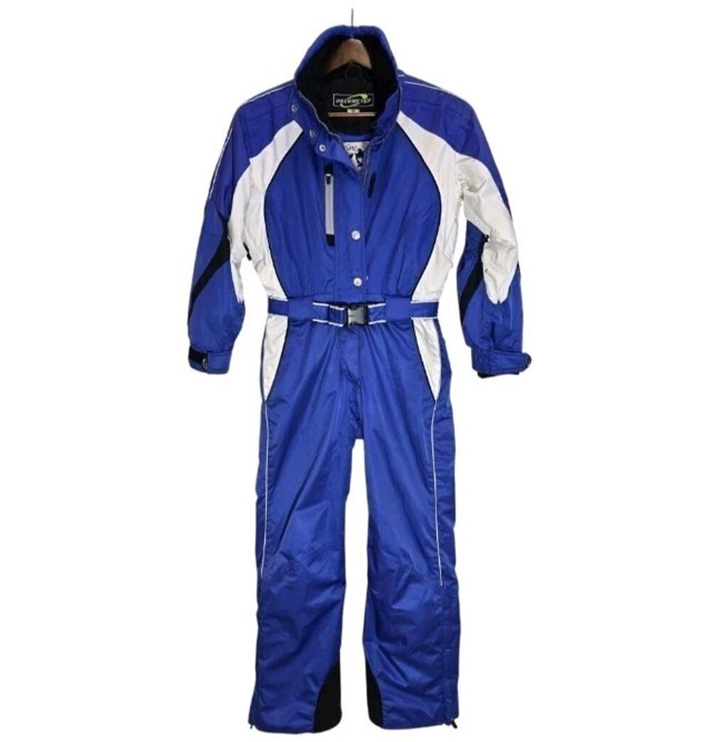 Vtg Obermeyer Ridgeline One Piece Ski Suit 2 Petite Blue 80s 90s Retro Snowsuit